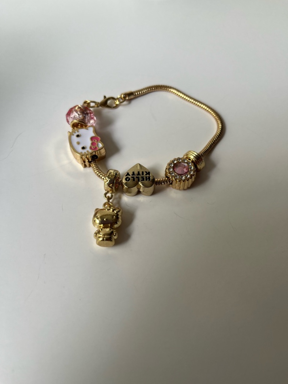 ♥️Hello Kitty Gold and Pink Charm Bracelet♥️